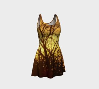 Silhouetted on Gold Flare Dress preview