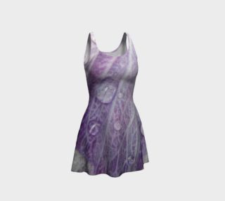 Rose of Sharon Petal with Water Drops Flare Dress preview