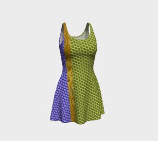 Blue and Yellow Scales Flare Dress preview