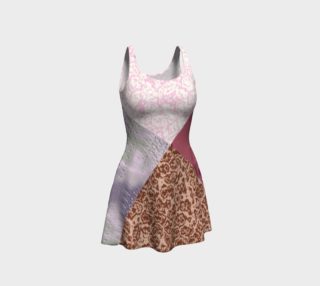 Patched in Pink Patterns Flare Dress preview