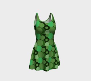 Green Bubble Pop Flare Dress preview