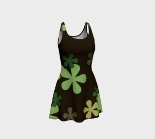 Camouflage Retro Flowers Flare Dress preview