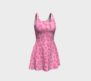 Pastel pink leopard print dress preview
