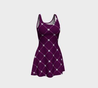 Faux maroon purple tuft diamonds dress preview