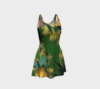 Camouflage Tropical Jungle Flare Dress preview