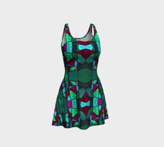 Rose Garden Stained Glass Flare Dress preview