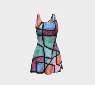 Colorful Stained Glass Flare Dress preview