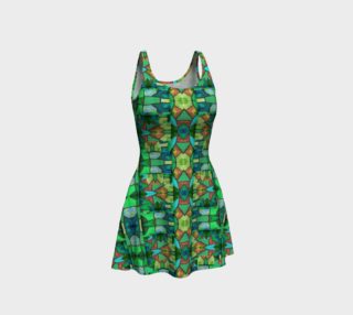 Green Deco Flare Dress preview