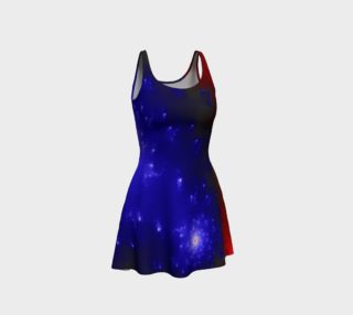 Blue and Red Burst of Light Flare Dress preview