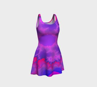 Pink and Purple Flower Burst Flare Dress preview