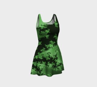 Green Swirl Flare Dress preview