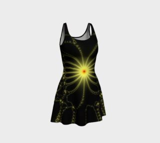 Yellow Flower Explosion Flare Dress preview