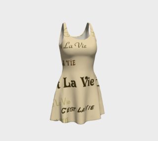 Coffee C'est La Vie Flare Dress preview