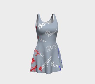 French Flag Bonjour Flare Dress preview