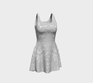 White Wedding Lace Print Dress by Tabz Jones preview