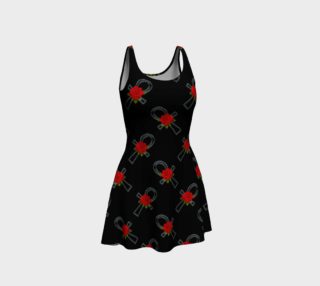 Red Rose Ankh Vampire Goth dress preview