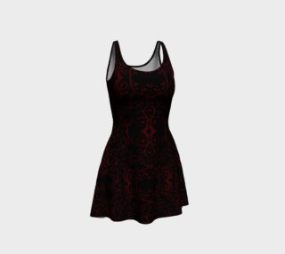 Dark Red Damask Goth Dress preview