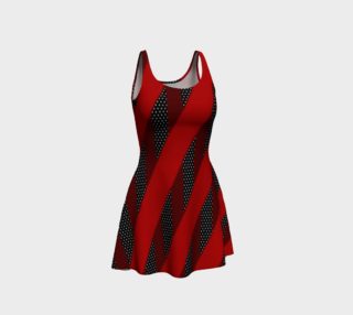 Optical Illusion Red Stripe Skater Dress preview