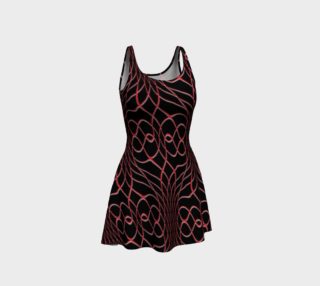 Black and Red Pineapple Twist Flare Dress preview