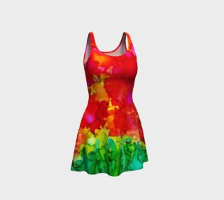 Red Petals Flare Dress preview
