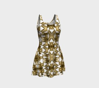 Coffee Mosaic Flare Dress preview