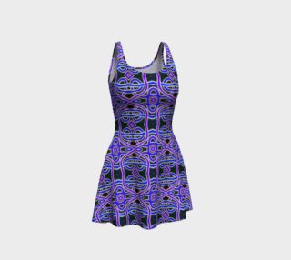 Sapphire Lace Mosaic Flare Dress preview