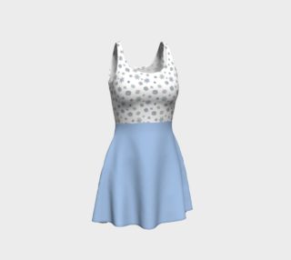 Snowflakes Flare Dress with Blue Skirt preview