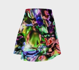 Sparkly Rainbow Liquid Metal Flare Skirt preview
