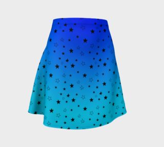 Aperçu de Look to the Stars - Blue and Black Flare Skirt