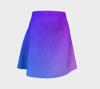  Purple ombre flame flare skirt preview