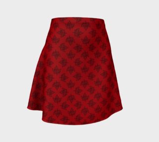 Cool Canada Skirts Red Retro Maple Leaf Skirt Flared preview