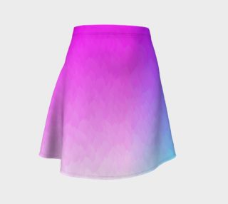 Pink Ombre Four-Color Flame  Flare Skirt preview
