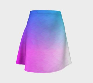 Rainbow Ombre Four-Color Wave Gradient Flare Skirt preview