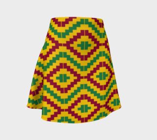 African Kente Print Flare Skirt preview