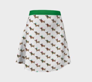 Dachshund Through the Snow Flare Skirt preview