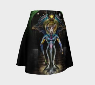 The Majesty Of Trilia Fractal Fantasy Portrait Flare Skirt preview