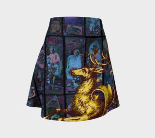 Adopted Ancestors: Blue & Gold - Flare Skirt preview