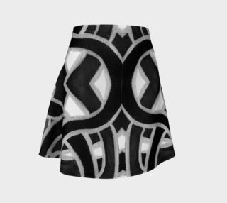 Black & White Ribbon Flare Skirt preview
