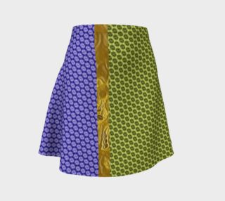 Blue and Yellow Scales Flare Skirt preview