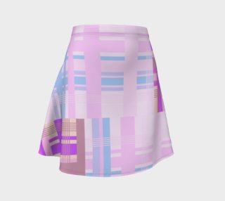Pink Plaid Patches Flare Skirt preview