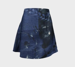 Blue and black flare skirt preview
