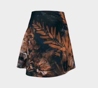 flare skirt flowers brown preview