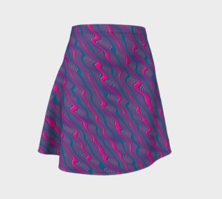 Fuchsia Crazy Stripes Flare Skirt preview