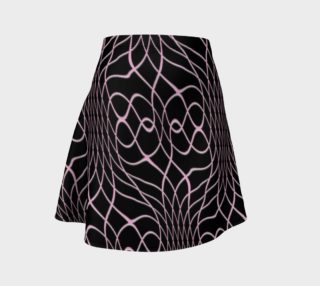 Black and Pink Pineapple Twist Flare Skirt preview