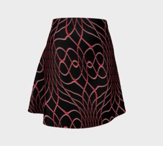 Aperçu de Black and Red Pineapple Twist Flare Skirt