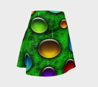 Vivid Glass Orbs Christmas Flare Skirt preview