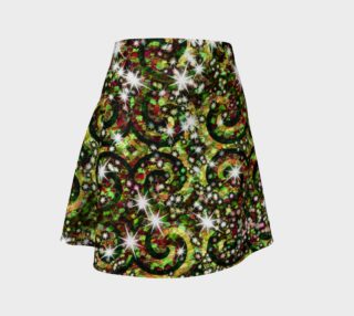 Green Sparkle Flare Skirt preview