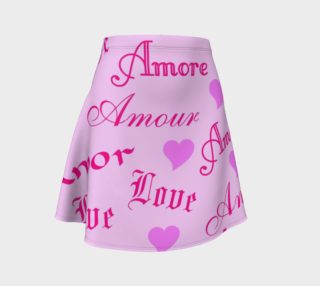 Language of Love in Pink on Pink Flare Skirt preview