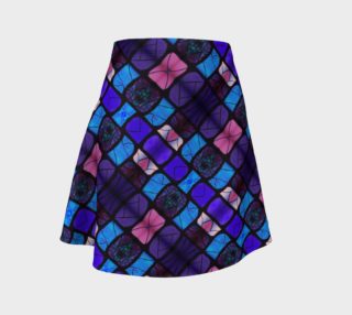 Waterlily Stained Glass --Purple Flare Skirt II preview