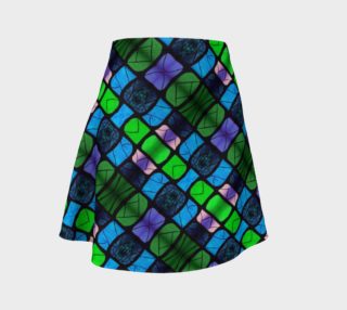 Waterlily Stained Glass --Green Flare Skirt II preview